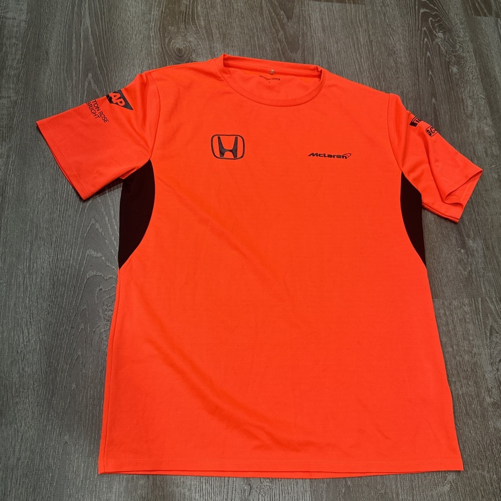 McLaren Honda T Shirt Belgium GP Special Edition Team Jersey L Logo Reflective